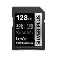 tarjeta sd lexar professional silver plus 128gb uhs-i u3 v30 205mbs resistente