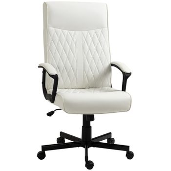 Silla de oficina 65x72x112.5 cm crema