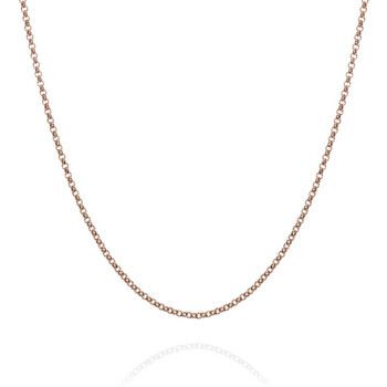 Jorge Revilla Collar Cadena de plata 45 cm con baño de oro rosa 18k para mujer