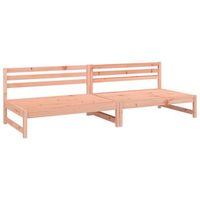 2 uds sofas centrales de jardin  sofa de exterior madera abeto douglas 120x80 cm