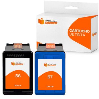 PcCom Essential HP 56/57 Cartucho Tinta Compatible Negro/tricolor Pack 2