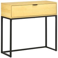mesa consola 80x30x76 cm madera natural