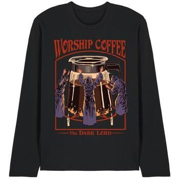 Steven Rhodes Camiseta manga larga Worship Coffee para hombre