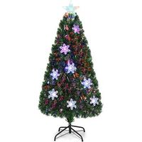 150cm arbol de navidad artificial costway verde con fibra optica 170 ramas150cm 