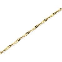 9ct Gold Extra Long Twisted Curb Anklet - 10in - G7911