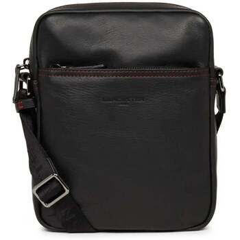 LANCASTER Bolso Bolso de cuero Soft Vintage 320-14 Negro/Rojo para hombre