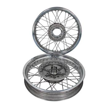 Rueda de radios Moto Guzzi Serie Grossa 18''x2.15 - 18''x2.15 kit completo