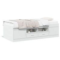 tumbona de jardin  silla  sillon exterior con cajones madera de ingenieria blanco 100x200 cm cfw695902