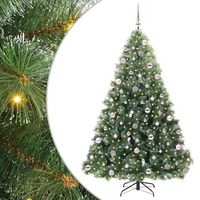 arbol de navidad artificial con 300 led verde 210 cm pe y pvc vidaxl