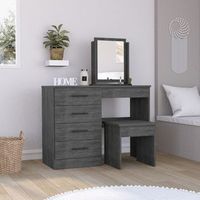 tuhome tocador mesa de maquillaje con espejo kaia 1267cm a x 100cm l x 425cm