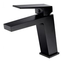 monomando lavabo negro mate serie art
