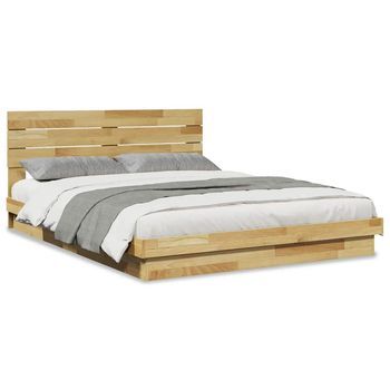 Cama Matrimonial | Cama Para Adultos | Estructura De Cama Con Cabecero Sin Colchón 150x200 Cm