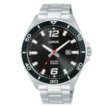 Lorus Reloj Hombre Caja De Acero Pulsera Acero De Color Plata Resistente Al Agua 10 Atm