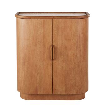 Aparador de 2 puertas de mango macizo y efecto terrazo