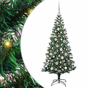 Árbol De Navidad Artificial Preiluminado Verde 180 Cm