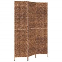 biombo de 3 paneles jacinto de agua marron 122x180 cm vidaxl
