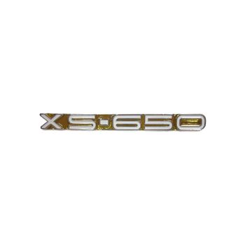Emblema panel lateral Yamaha XS 650 -'73 OE-Réplica oro