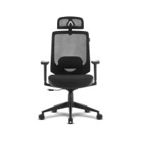 silla de oficina alpha gamer stella ergonomica malla negra soportes aj