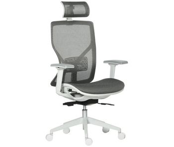 Vinsetto silla de oficina giratoria silla de escritorio ajustable en altura con reposabrazos reposacabezas y soporte lumbar regulables respaldo alto 67x65x120-128 cm gris